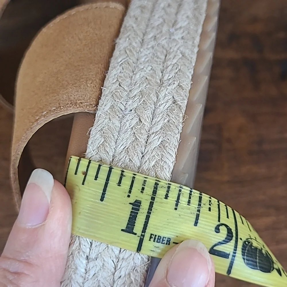 EUC Joie Sandals Women's sz 9 Two Band Suede Espadrille Wedge Slip On Sandal